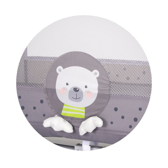 Foldable travel cot Capri Bear grey Foldable travel cot Capri Bear grey