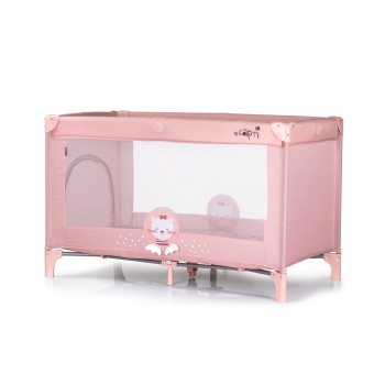 Foldable travel cot "Capri" Cat pink