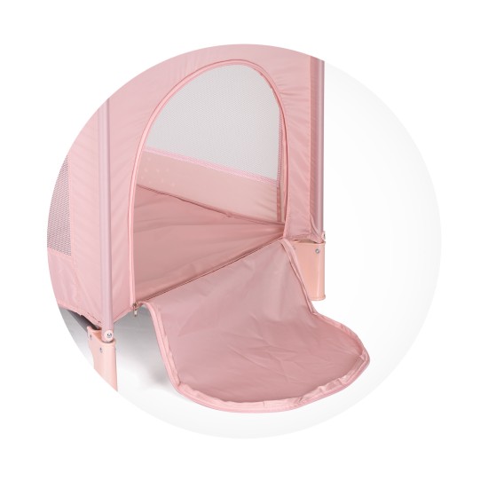 Foldable travel cot Capri Cat pink