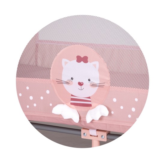 Foldable travel cot Capri Cat pink