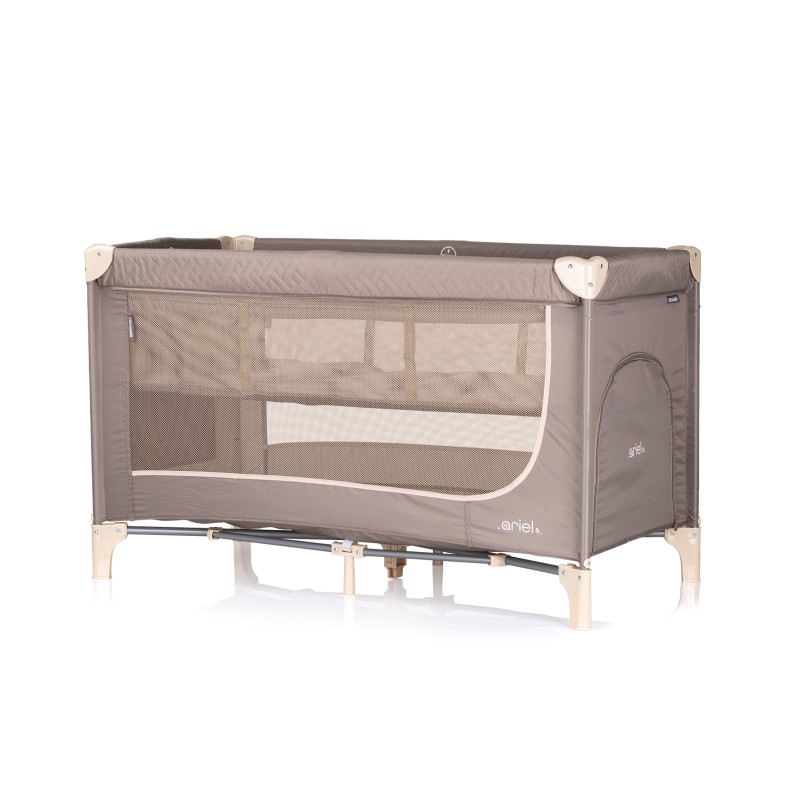 Foldable travel cot Ariel tiramisu
