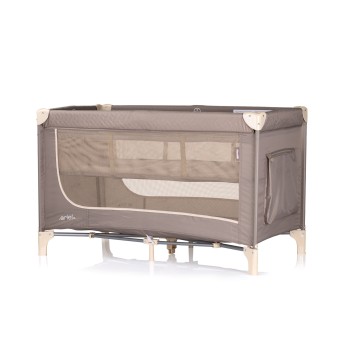 Foldable travel cot "Ariel" tiramisu