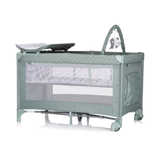 Foldable travel cot with changing pad Luna basil Foldable travel cot with changing pad Luna basil