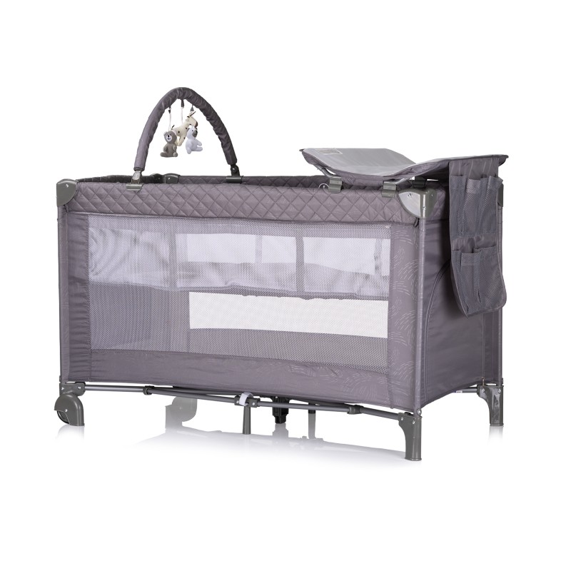 Foldable travel cot with changing pad Luna cloud