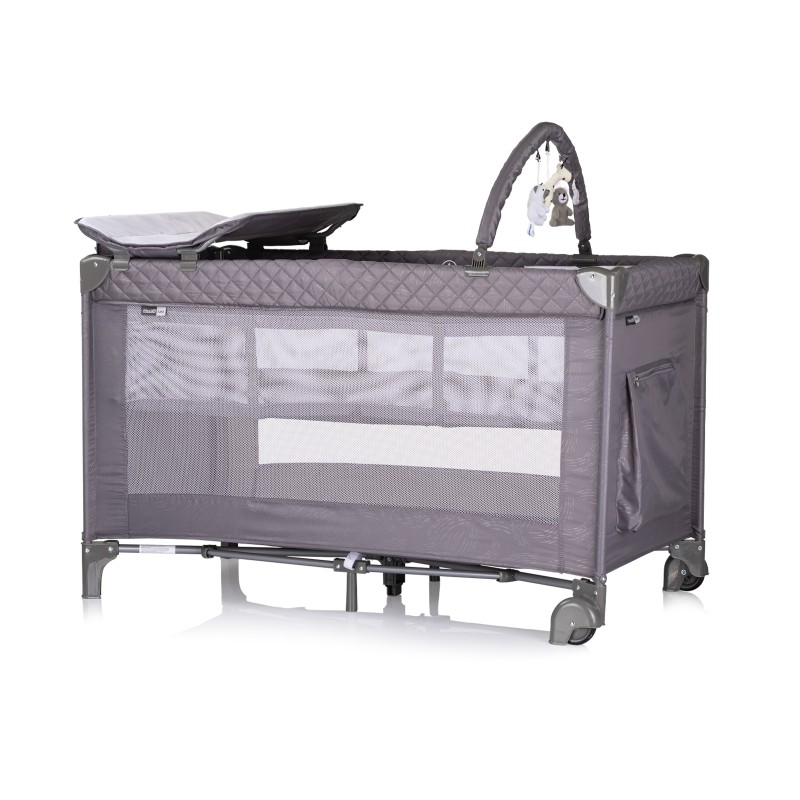 Foldable travel cot with changing pad Luna cloud