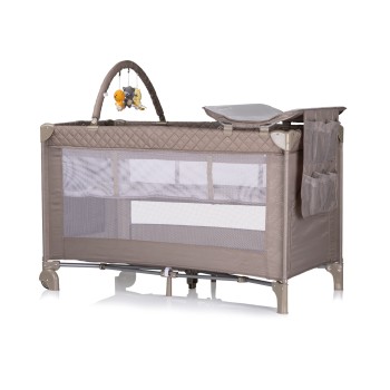 Foldable travel cot with changing pad Luna tiramisu