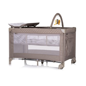 Foldable travel cot with changing pad Luna tiramisu