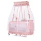 Foldable travel cot with mosquito net Palace Cat pink