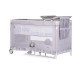 Foldable travel cot with mosquito net Palace Hippo grey