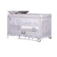 Foldable travel cot with mosquito net Palace Hippo grey