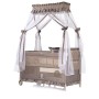 Foldable travel cot with mosquito net Palace Bear beige