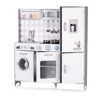 Παιδική Κουζίνα με Παρασκευαστή Πάγου, πλυντήριο πιάτων, Ήχους & Φώτα και με 5 Αξεσουάρ Μαγειρικής