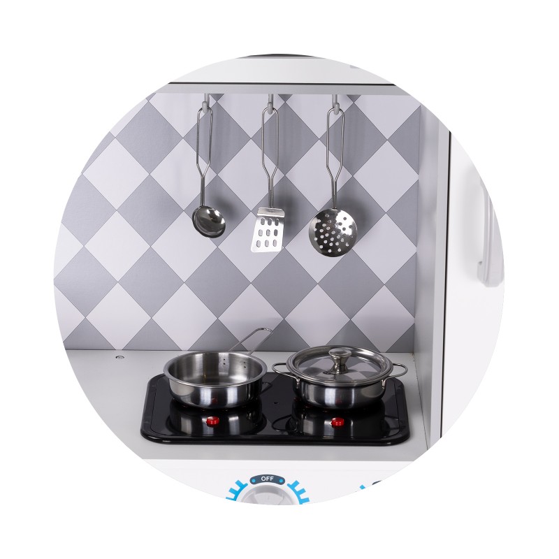 Παιδική Κουζίνα με Παρασκευαστή Πάγου, πλυντήριο πιάτων, Ήχους & Φώτα και με 5 Αξεσουάρ Μαγειρικής