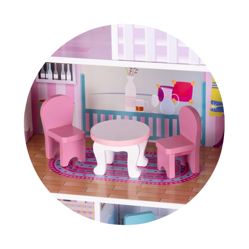 Dollhouse with 9PCS Furniture