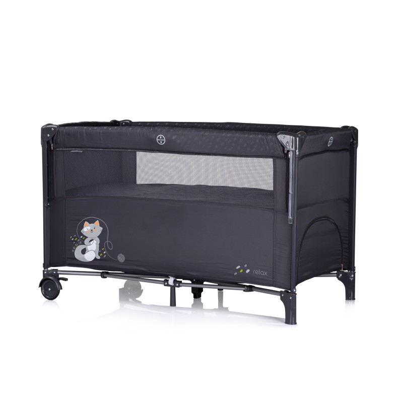 Παρκοκρέβατο με Πτυσσόμενη Πλευρά - Relax anthracite