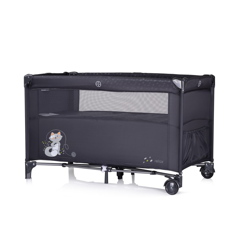 Παρκοκρέβατο με Πτυσσόμενη Πλευρά - Relax anthracite