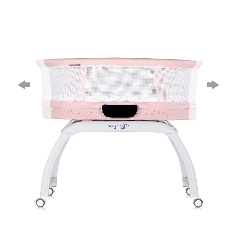 Λίκνο Κούνια Μωρού με LED Οθόνη - “Sogno" pink