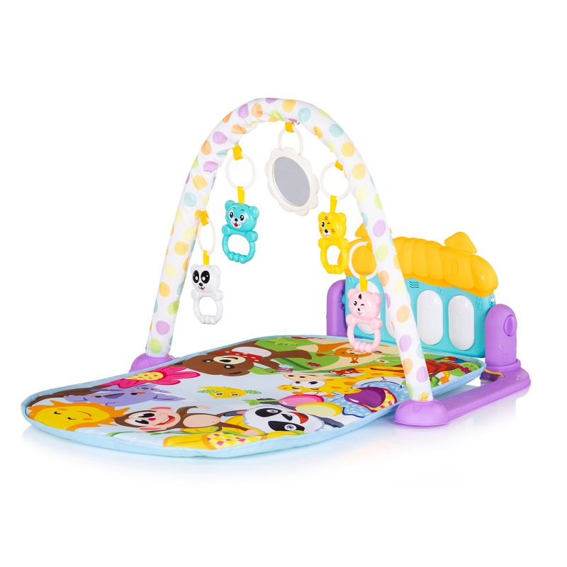 Γυμναστήριο Μωρού - Χαλάκι Δραστηριοτήτων με Πιάνο - Zoo party purple