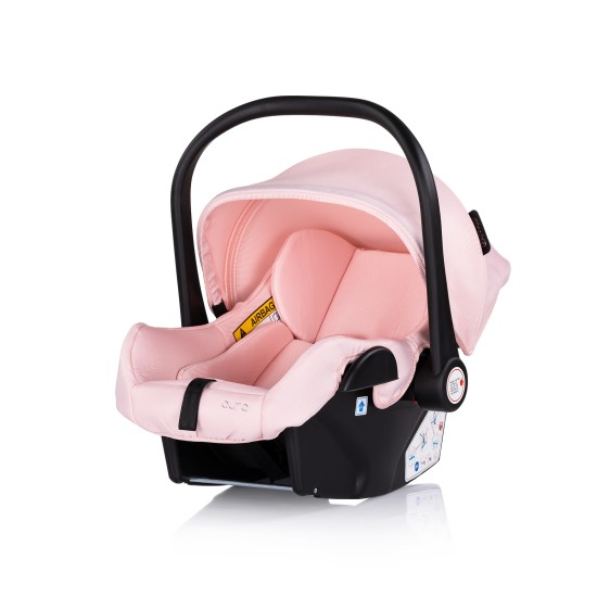 Car seat w/adaptors 40-87 cm AURA pink marshmallow Car seat w/adaptors 40-87 cm AURA pink marshmallow