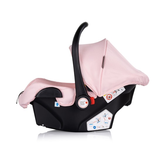 Car seat w/adaptors 40-87 cm AURA pink marshmallow Car seat w/adaptors 40-87 cm AURA pink marshmallow