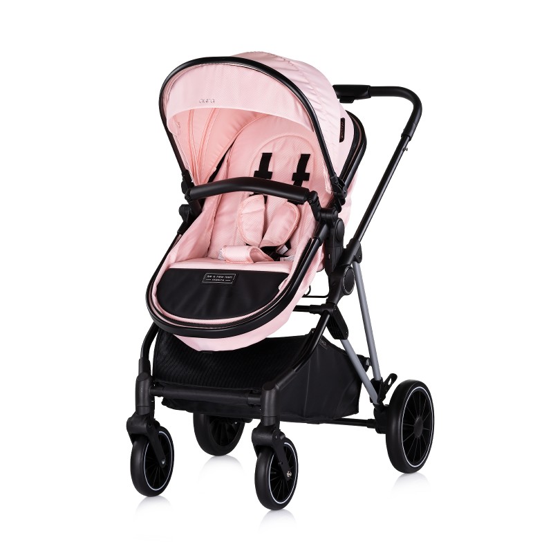 Baby transformable stroller AURA pink marshmallow