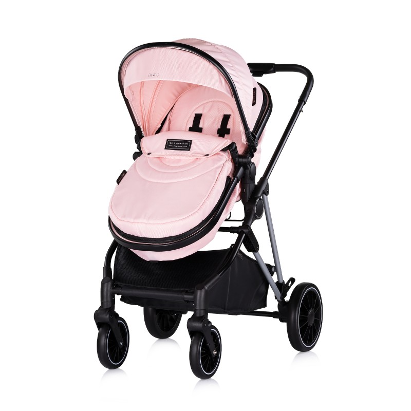 Baby transformable stroller AURA pink marshmallow