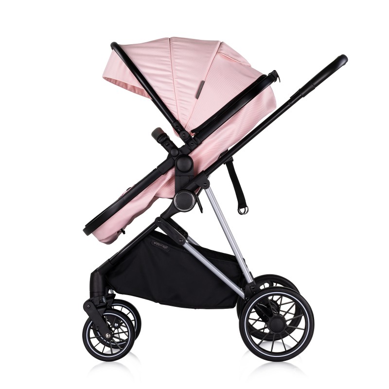 Baby transformable stroller AURA pink marshmallow