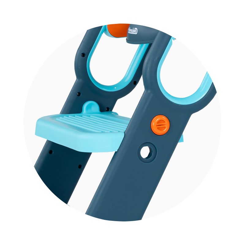 Toilet trainer seat with ladder Flippy blue