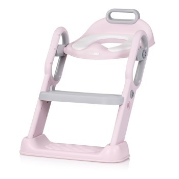 Toilet trainer seat with ladder Flippy pink