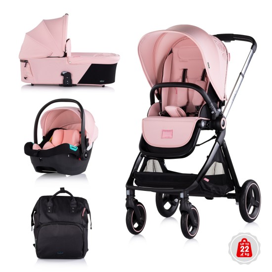 Πολυκαρότσι Μωρού 3 σε 1 έως 22 kg - Elite - pink marshmallow