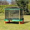 Large Trampoline Playground 200 cm with Slide and Ladder green