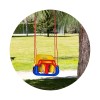 Large Trampoline Playground 200 cm with Slide and Ladder green