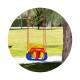 Large Trampoline Playground 200 cm with Slide and Ladder green Large Trampoline Playground 200 cm with Slide and Ladder green