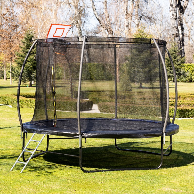 Large Trampoline Basketball 305 cm with Hoop and Ladder