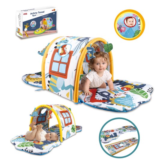 Activity playmat House with tunnel