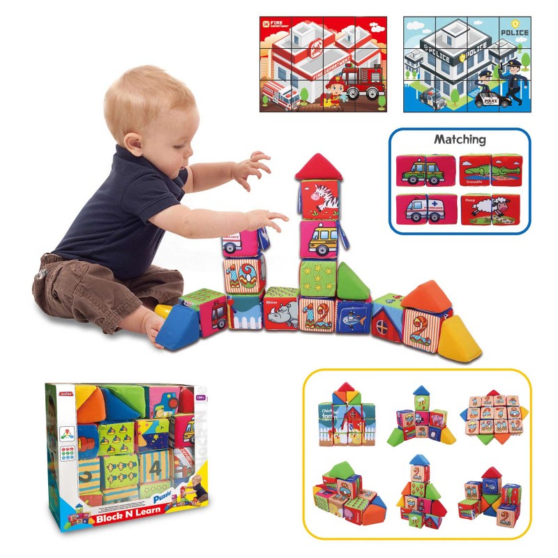 Set of soft play cubes 12 pieces