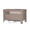 Foldable travel cot with drop side Relax tiramisu linen