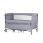 Foldable travel cot with drop side Relax cloud linen