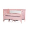 Foldable travel cot with drop side Relax pink marshmellow linen