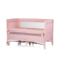Foldable travel cot with drop side Relax pink marshmellow linen