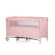 Foldable travel cot with drop side Relax pink marshmellow linen Foldable travel cot with drop side Relax pink marshmellow linen