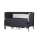 Foldable travel cot with drop side Relax anthracite linen Foldable travel cot with drop side Relax anthracite linen