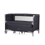 Foldable travel cot with drop side Relax anthracite linen