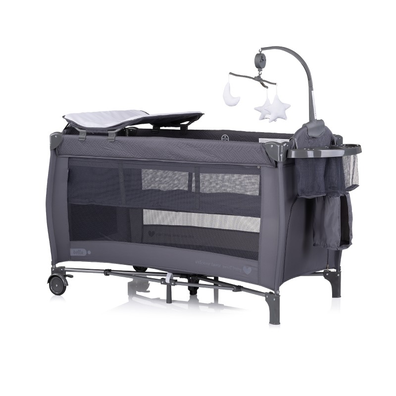 Παρκοκρέβατο Μωρού με Αλλαξιέρα - Bella anthracite