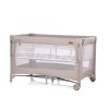 Foldable travel cot with drop side and one hand fold Glory tiramisu