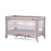 Foldable travel cot with drop side and one hand fold Glory tiramisu