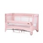 Foldable travel cot with drop side and one hand fold Glory pink marshemllow