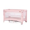 Foldable travel cot with drop side and one hand fold Glory pink marshemllow