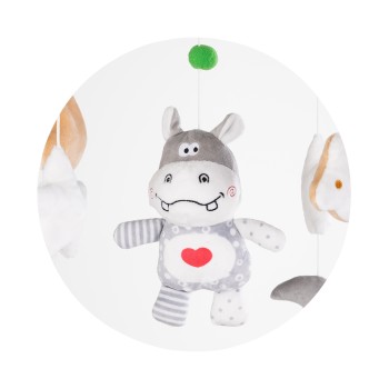 Musical mobile for bed with projector "Hippo"