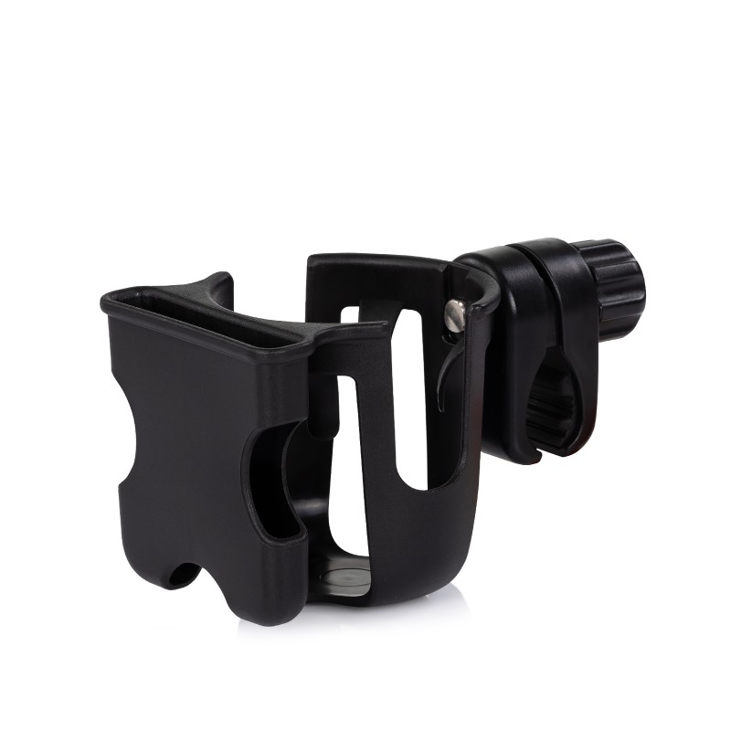 Universal 2 in 1 telephone/cup/bottle holder for baby stroller black